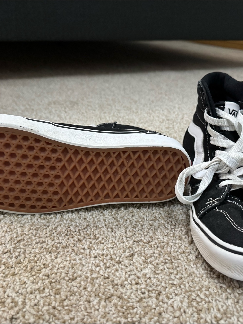 Vans Black & White High-Top Skate Sneakers - Picture 3 of 3